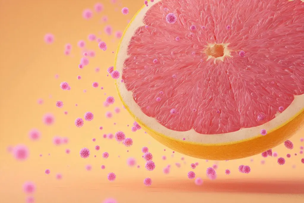 A grapefruit slice acting as a magnet for fat cells explaining the FAQ on is grapefruit good for weight loss A grapefruit slice acting as a magnet for fat cells explaining the FAQ on is grapefruit good for weight loss