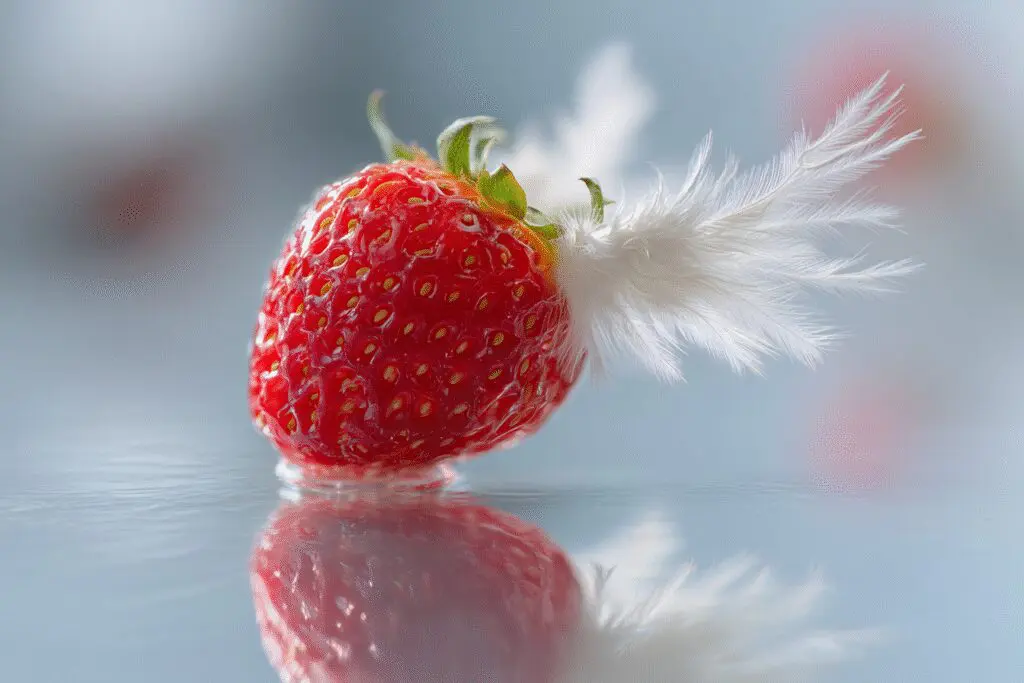 A strawberry with angel wings floating a metaphor for the FAQ on are strawberries good for weight loss A strawberry with angel wings floating a metaphor for the FAQ on are strawberries good for weight loss