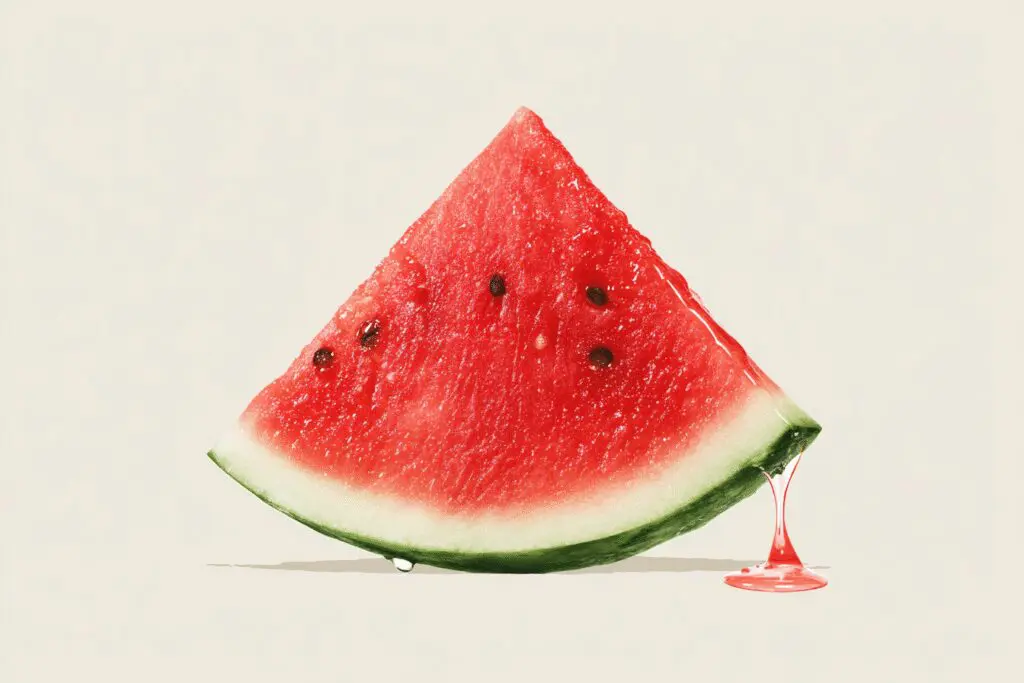 Pure water dripping from a slice of watermelon answering is watermelon good for weight loss