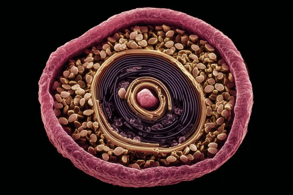 The inside of a lentil shown as a coiled spring a metaphor for the FAQ on are lentils good for weight loss The inside of a lentil shown as a coiled spring a metaphor for the FAQ on are lentils good for weight loss