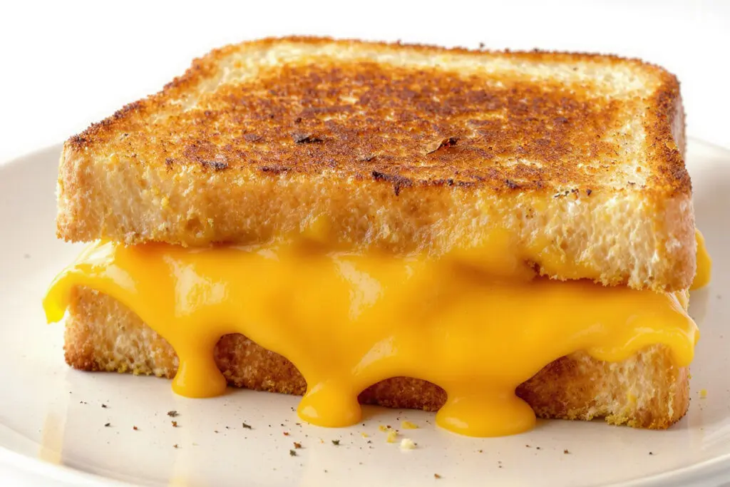 a grilled cheese sandwich made with keto bread demonstrating a low-carb way to enjoy comfort food while on a weight loss diet