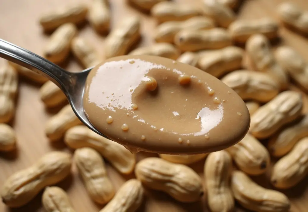 a jar of natural peanut butter with oil separation highlighting the importance of choosing a product without added sugar or oils for weight loss