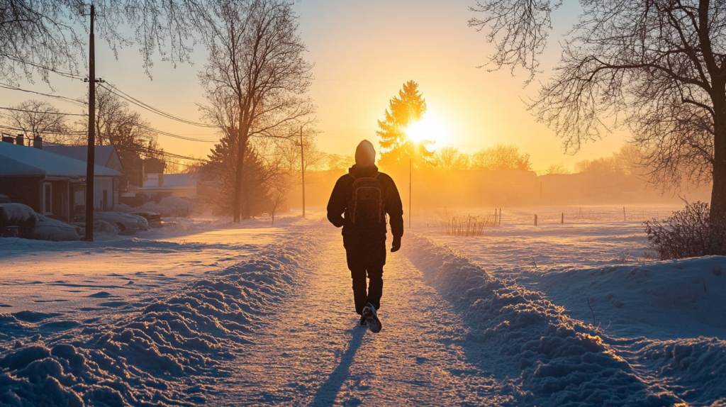 Morning walk showcasing movement that brings energy