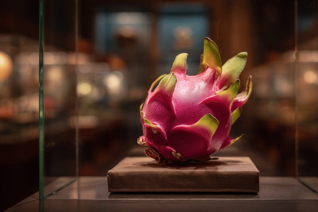 A dragon fruit displayed as a rare jewel answering the FAQ on is dragon fruit good for weight loss